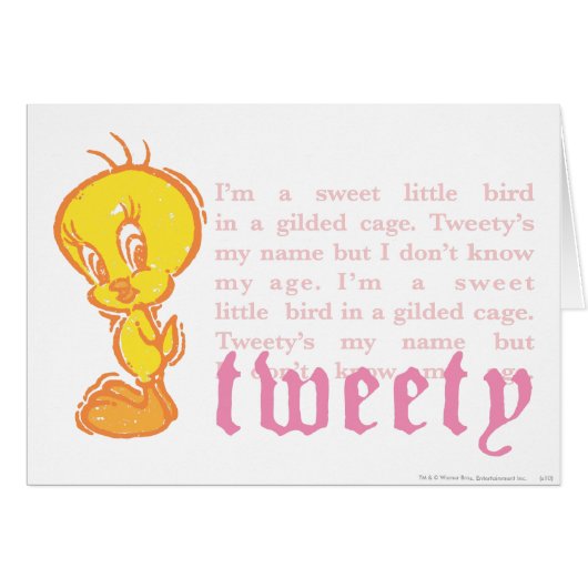 TWEETY™ "I Am A Sweet Little Bird" Cards (Front Horizontal)