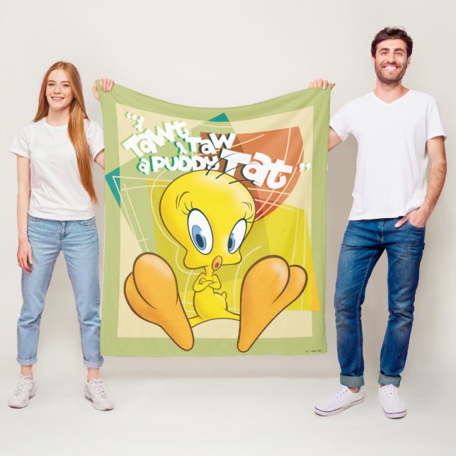 TWEETY™ "I Tawt I Taw A Puddy Tat" Fleece Blanket (In Situ)
