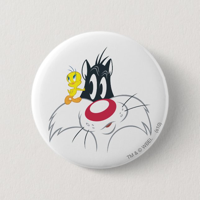 TWEETY™ In Action Pose 12 Pinback Button (Front)