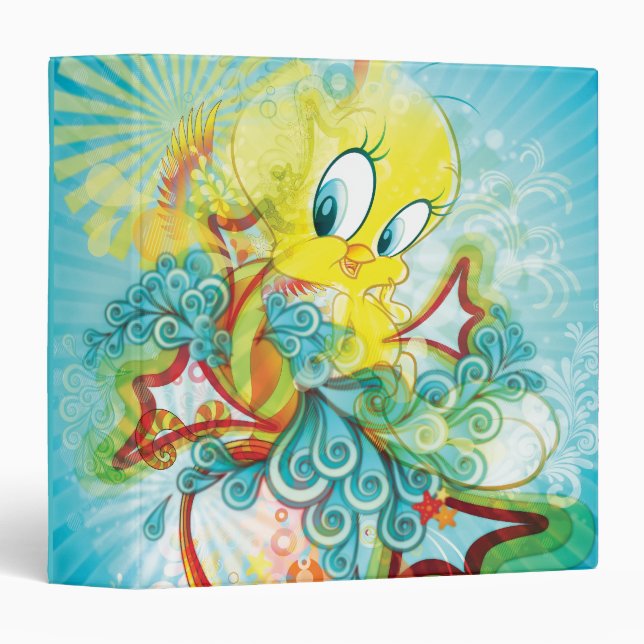 TWEETY™ In Blue Wave 3 Ring Binder (Front/Spine)