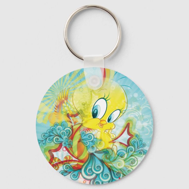 TWEETY™ In Blue Wave Keychain (Front)