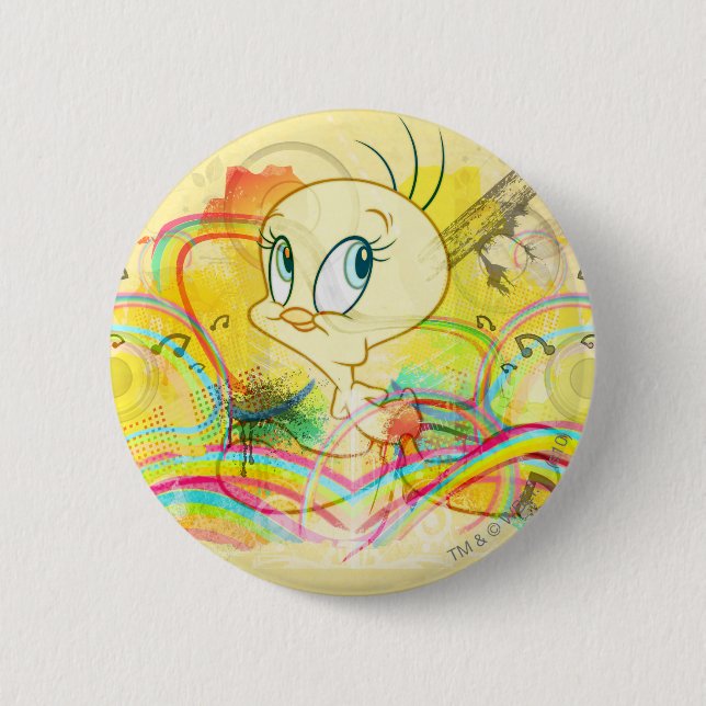 TWEETY™ In Rainbows Button (Front)