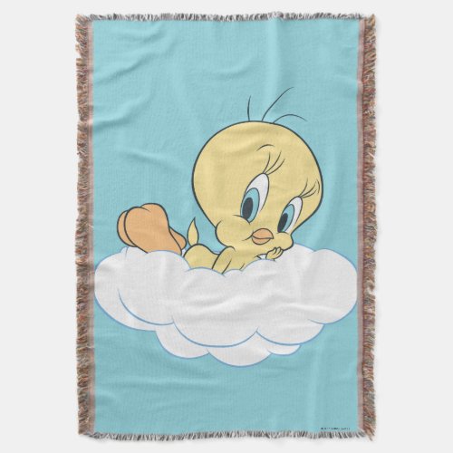 Tweety In The Clouds Pose 3 Throw Blanket