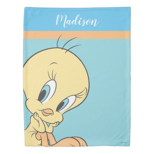 Tweety In The Clouds Pose 9 Duvet Cover