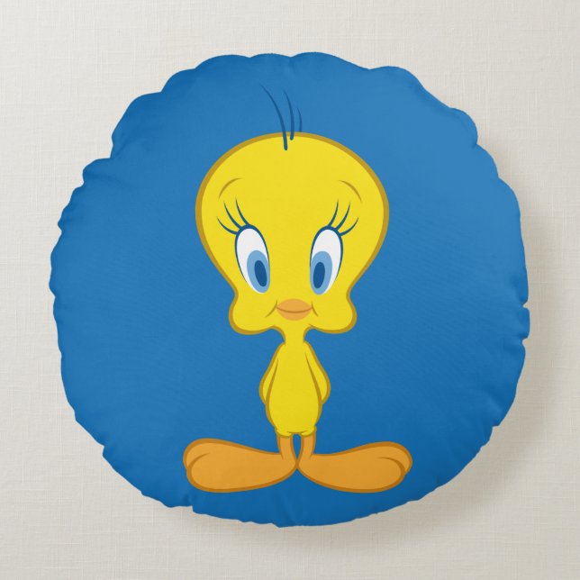 TWEETY™ | Innocent Little Bird Round Pillow (Front)