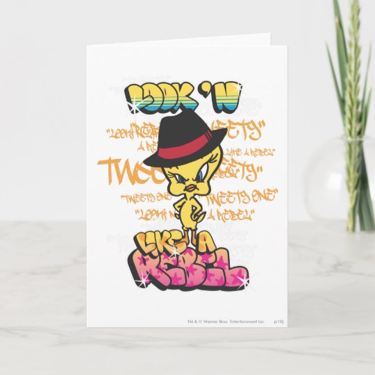 tweety like a rebel card zazzle