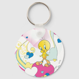 TWEETY™ On Heart Keychain