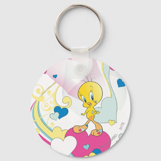 TWEETY™ On Heart Keychain (Front)