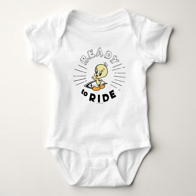 TWEETY™ Surfboard -  Ready to Ride Baby Bodysuit (Front)
