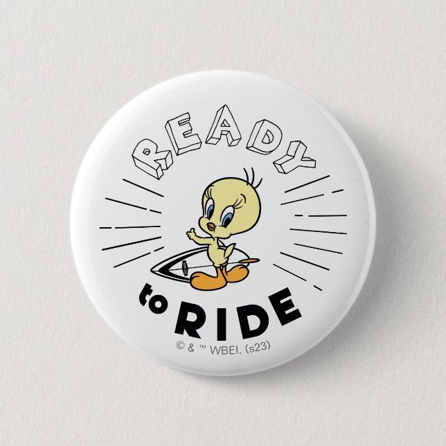 TWEETY™ Surfboard -  Ready to Ride Button (Front)