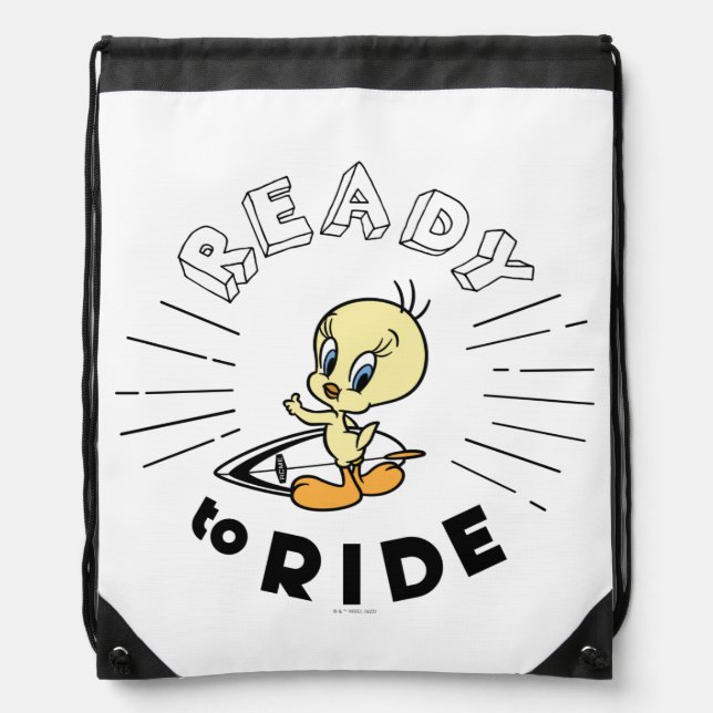 TWEETY™ Surfboard -  Ready to Ride Drawstring Bag (Front)