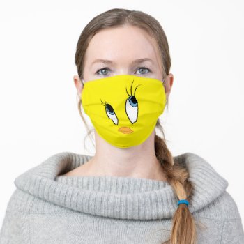 Tweety™ Sweet Eyes Adult Cloth Face Mask by looneytunes at Zazzle