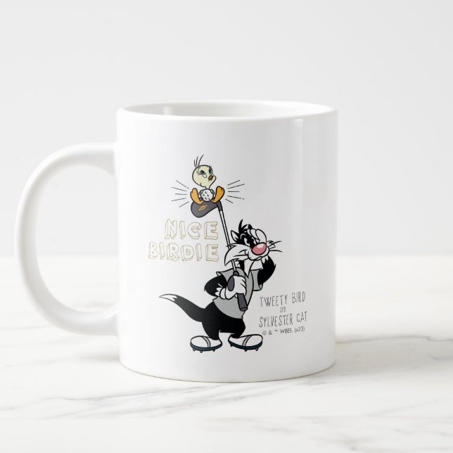 TWEETY™ & SYLVESTER™ Golfing - Nice Birdie Giant Coffee Mug (Left)