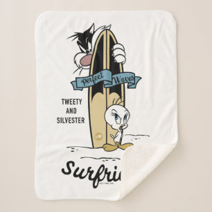 TWEETY™ & SYLVESTER™ Surfriders Sherpa Blanket