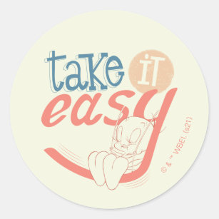 TWEETY™   Take It Easy Classic Round Sticker