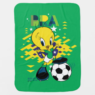 TWEETY™ Team Brazil Soccer Graphic Baby Blanket