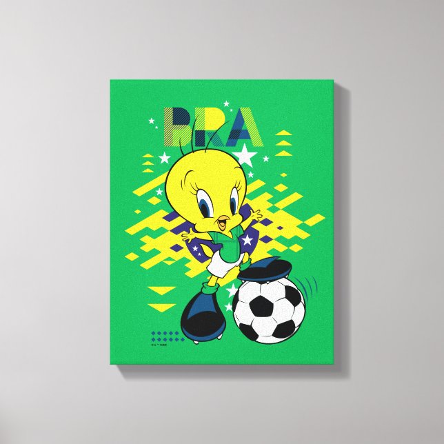 TWEETY™ Team Brazil Soccer Graphic Canvas Print (Front)