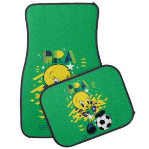 TWEETY™ Team Brazil Soccer Graphic Car Floor Mat