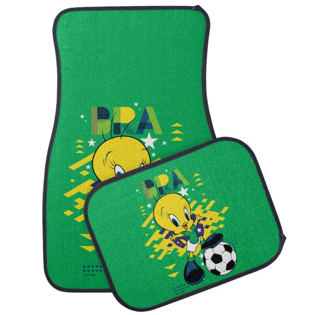 TWEETY™ Team Brazil Soccer Graphic Car Floor Mat (Set)