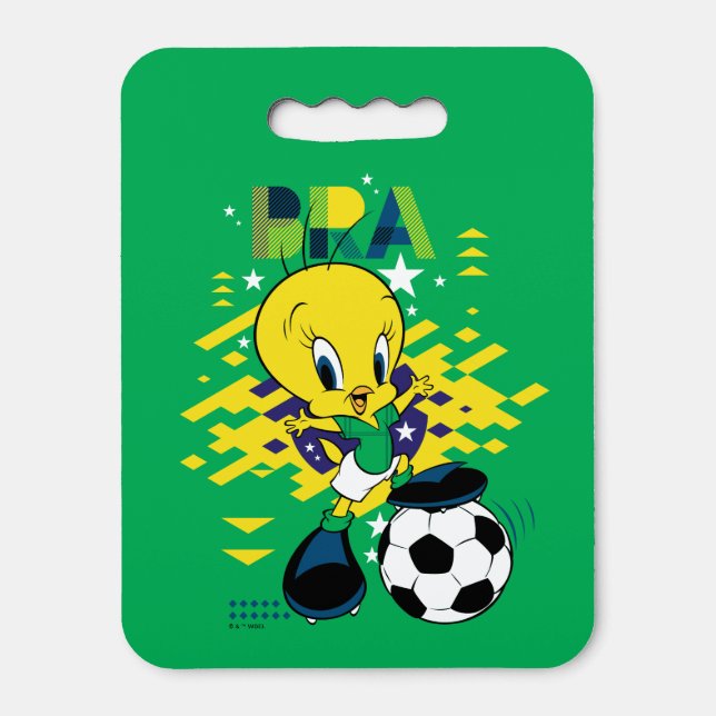 TWEETY™ Team Brazil Soccer Graphic Seat Cushion (Front Vertical)