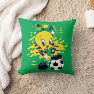 TWEETY™ Team Brazil Soccer Graphic Throw Pillow