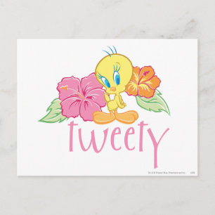 TWEETY™ Tropical Flowers Postcard
