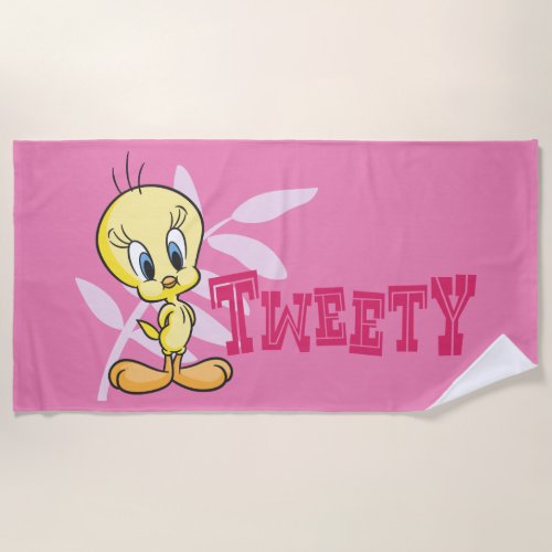 Tweety Tweety Pink Beach Towel