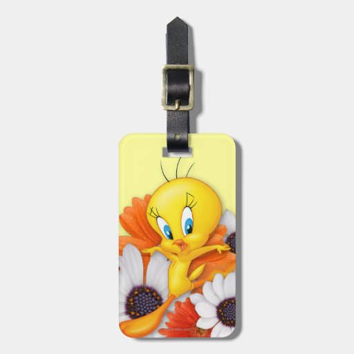 Tweety With Daisies Luggage Tag