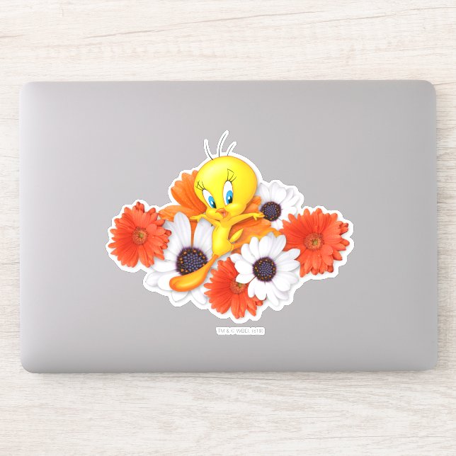 TWEETY™ With Daisies Sticker (Computer)