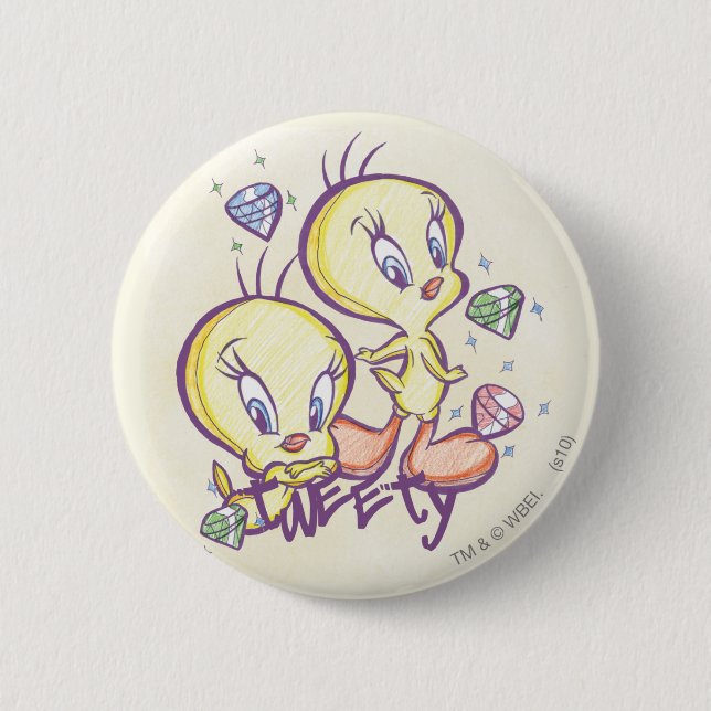 TWEETY™ with Gems Button (Front)