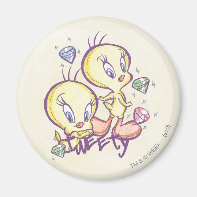 TWEETY™ with Gems Magnet (Front)