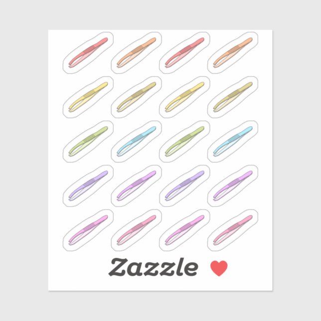 Tweezers Eyebrows Beauty Salon Reminder Planner Sticker (Sheet)