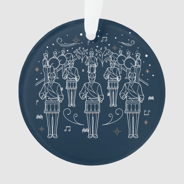 Twelfth Day of Christmas Acrylic Ornament Blue (Front)