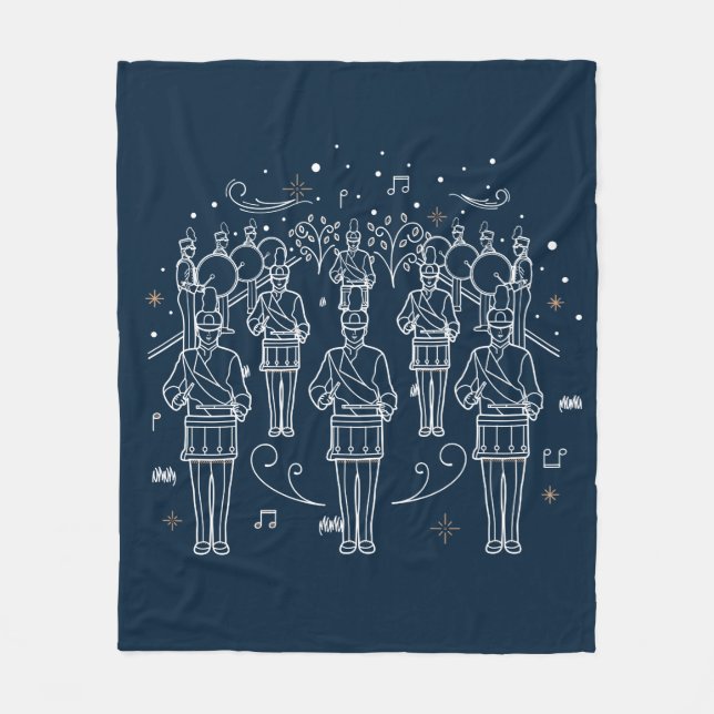 Twelfth Day of Christmas Fleece Throw Blanket (Front)