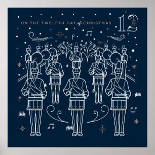 Twelfth Day of Christmas Poster 24x24