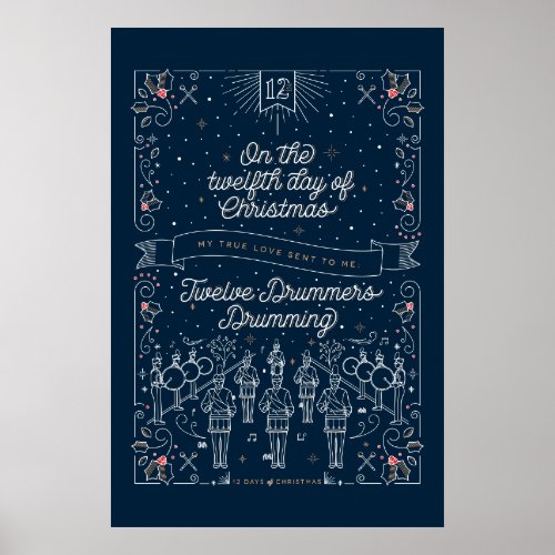 Twelfth Day of Christmas Poster 24x36