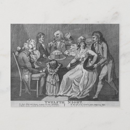 Twelfth Night 1794 Postcard