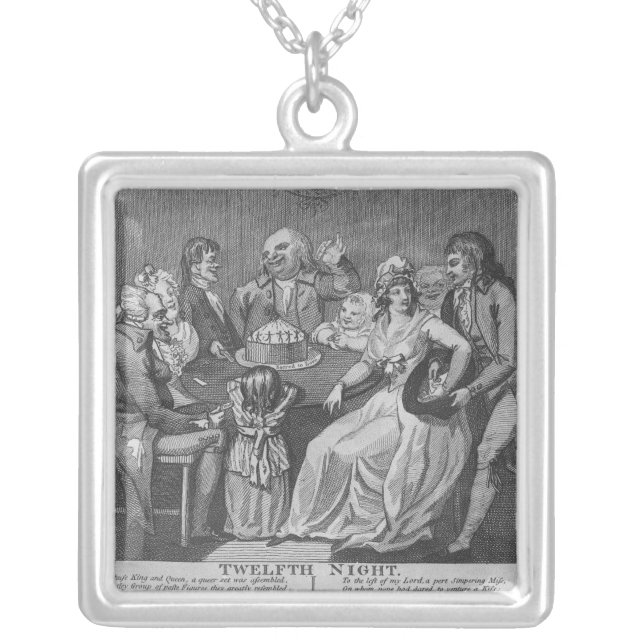 Twelfth Night, 1794 Silver Plated Necklace (Front)