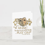 Twelfth Night Music Quote (Gold Version) Card