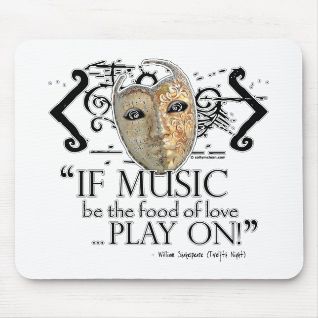 Twelfth Night Music Quote Mouse Pad (Front)