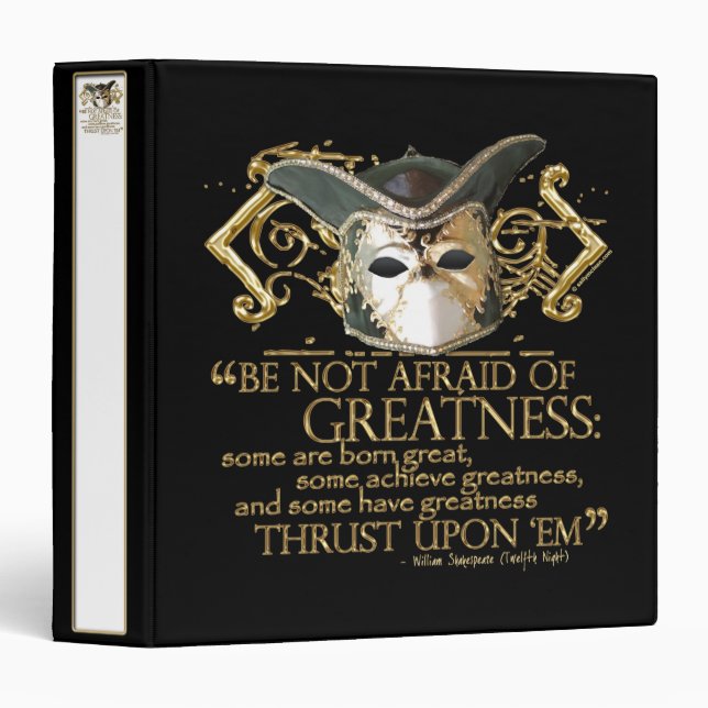 Twelfth Night Quote (Gold Version) Binder (Front/Spine)