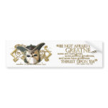 Twelfth Night Quote (Gold Version) Bumper Sticker