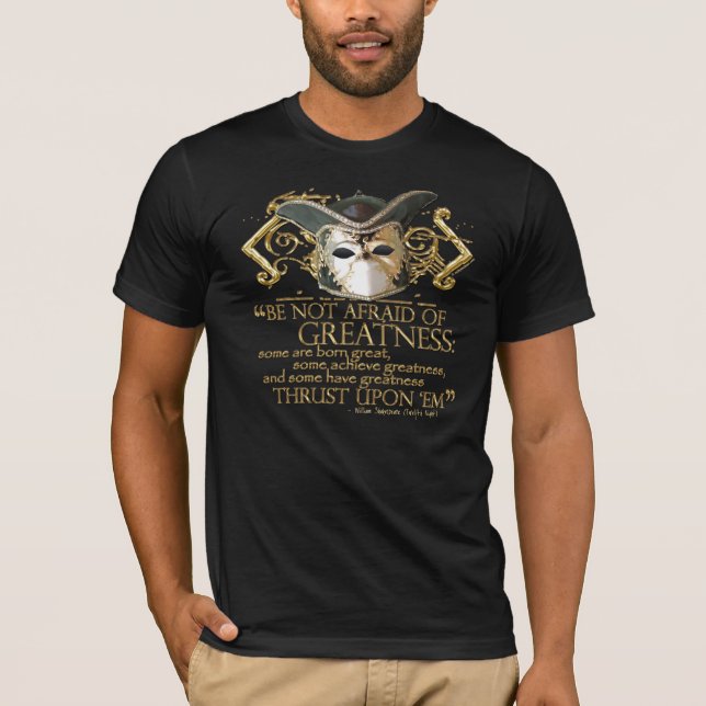 Twelfth Night Quote (Gold Version) T-Shirt (Front)