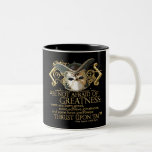 Twelfth Night Quote (Gold Version) Two-Tone Coffee Mug