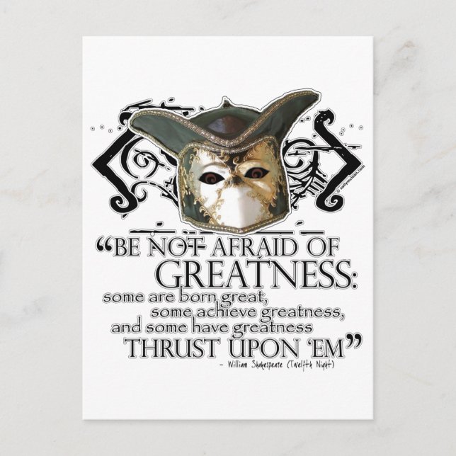 Twelfth Night Quote Postcard (Front)