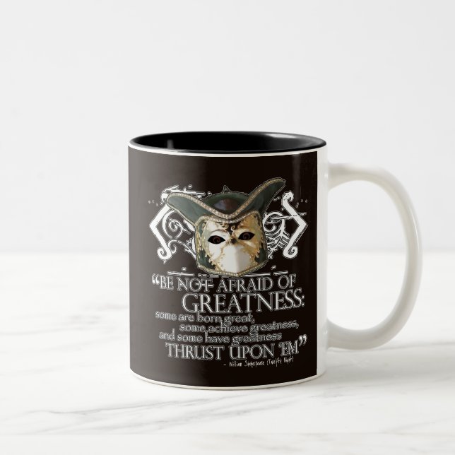 Twelfth Night Quote Two-Tone Coffee Mug (Right)