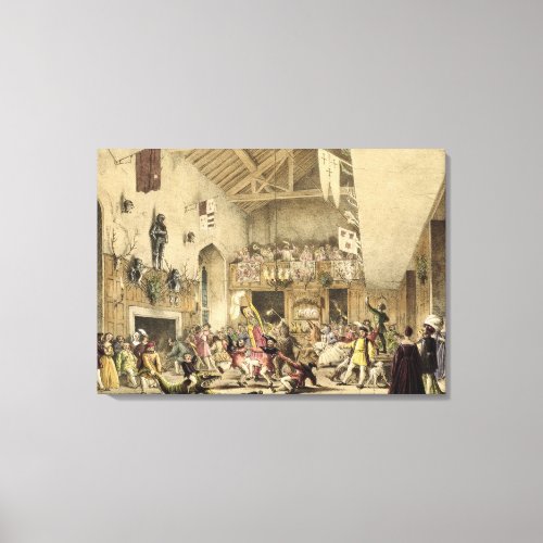 Twelfth Night Revels in the Great Hall Haddon Hal Canvas Print