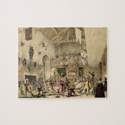 Twelfth Night Revels in the Great Hall Haddon Hal Jigsaw Puzzle