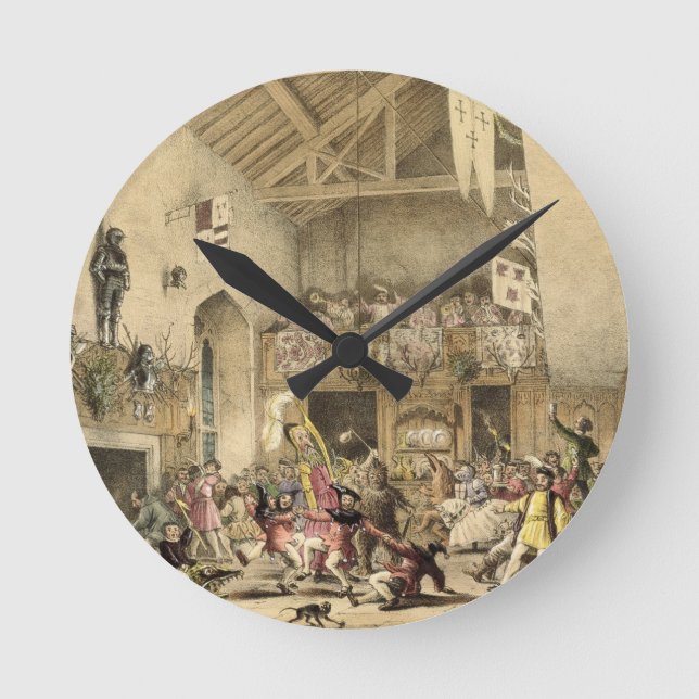 Twelfth Night Revels in the Great Hall, Haddon Hal Round Clock (Front)