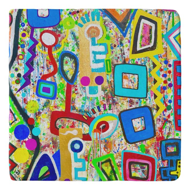 Twelve 20 Marble Trivet (Front)